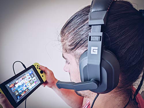Pack Gaming Nintendo Switch Lite: headset + joycon grips + cristal | Cascos ergonómicos con sonido estéreo y micrófono | Fundas protectoras para joystick | Cristal templado protector de pantalla