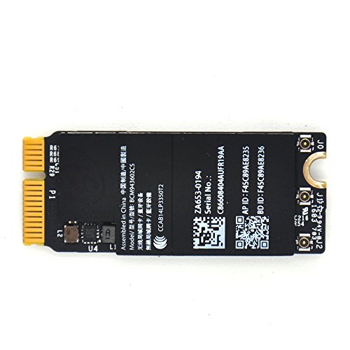 Padarsey Bcm94360csax Bcm943602cs - Módulo de Tarjeta inalámbrica Bluetooth 4.0 BT Compatible con MacBook Pro Retina 2012 2013 2014 2015 A1398 A1502 653-0029 802.11ac