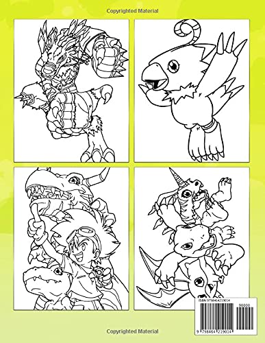 Painting World! - Digimon Digital Monsters Coloring Book: Perfect Gift For True Fans, Adults, Teenagers With Vivid Illustrations of デジタルモンスター
