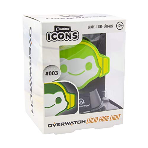 Paladone Overwatch Icon Light | Coleccionable Lucio Lámpara | Ideal para dormitorios de niños, Oficina y hogar | Pop Culture Gaming Merchandise, Verde