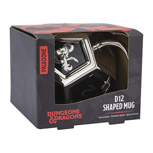 Paladone Products PP6640DD Taza de Desayuno Dungeons & Dragons Mug D12, Cerámica
