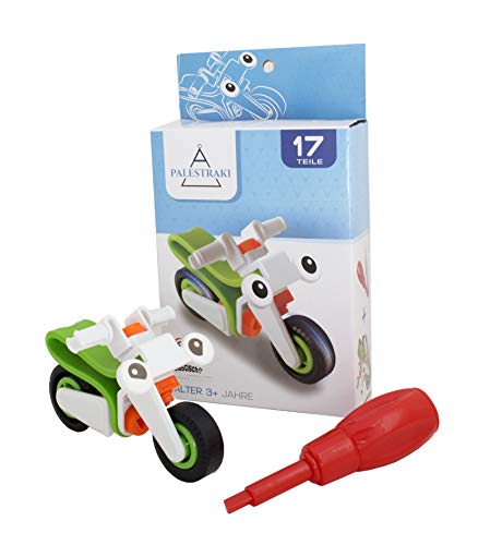 PALESTRAKI Vehículos para ensamblar - Motocicletas - Juguetes Infantiles Desde los 4 años - 17 Piezas