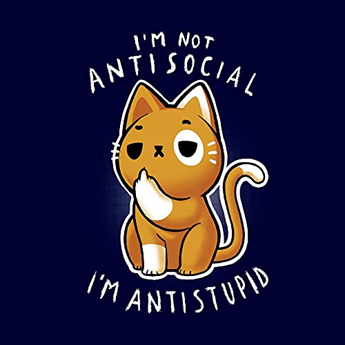 Pampling Camiseta Antisocial - Gato - 100% Algodón - Serigrafía