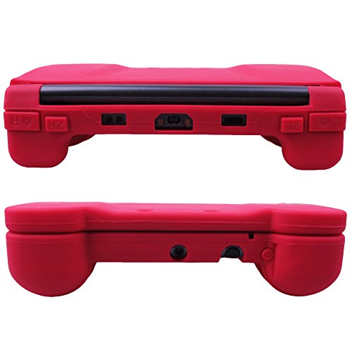 Pandaren® silicona mano agarre Fundas Protectores para NEW 3DS XL ROJO (no para la versión antigua 3DS XL)