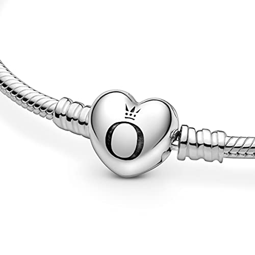 Pandora 590719-19 - Pulsera de plata de ley 925 con cierre Pandora en forma de corazón, para mujer, 19 cm