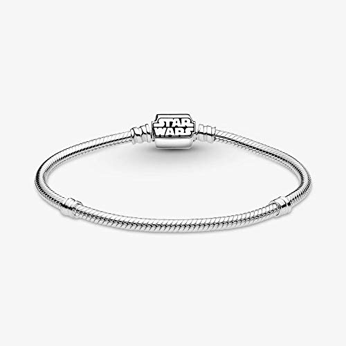 Pandora Pulsera de mujer Star Wars de plata 925 para charms 599254C00, 19 cm, Metal precioso., No aplicable,