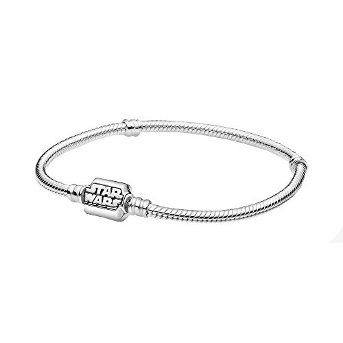 Pandora Pulsera de mujer Star Wars de plata 925 para charms 599254C00, 19 cm, Metal precioso., No aplicable,