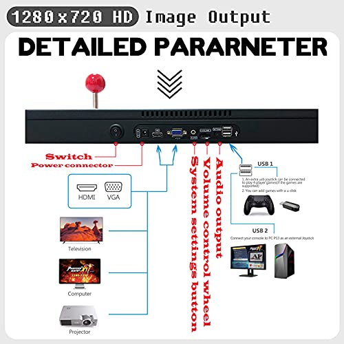 Pandora's 3D Juegos clásicos Consola de Videojuegos, Multijugador Home Arcade Game Console, con 8000 Juegos, HDMI y VGA y Salida USB para PC/Ordenador portátil/TV