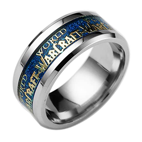 PangTuZiYin 2021 Anillo de la Horda Joyería de Acero Inoxidable Película Caliente Anillos de World of Warcraft