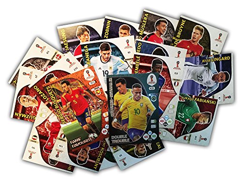 Panini - 20 tarjetas surtidas de la Copa Mundial de la FIFA Adrenalyn XL 2018.