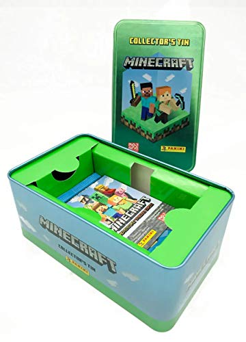 Panini - Juego de cartas coleccionables Minecraft en caja de estaño clásica