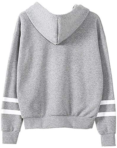 PANOZON Sudadera Friends Hombre Serie Chaqueta Adolescente con Capucha Jersey Mangas Largas Estilo Casual Deportiva (M, Gris JS-1)