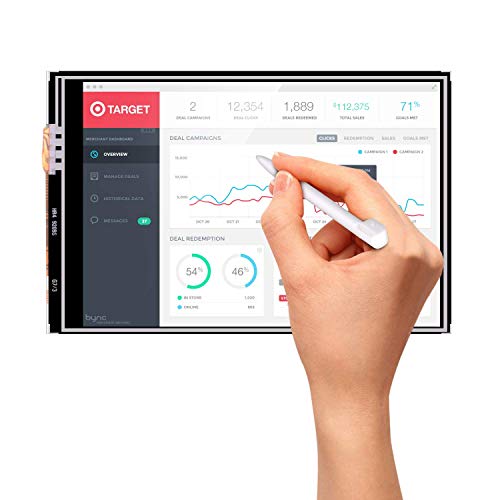 Pantalla para Raspberry Pi , Quimat 3.5 Inch Pantalla Táctil TFT LCD 480x320 con Cáscara Protectiva+ 3 Disipadores de calor + Lapiz Tactil para Raspberry Pi 3 2 1 Modelo B B+ A A+