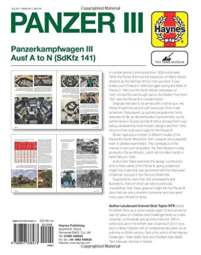 Panzer III Tank Manual: Panzerkampfwagen III Sd Kfz. 141 Ausf A-N (1937-45 (Owners' Workshop Manual)