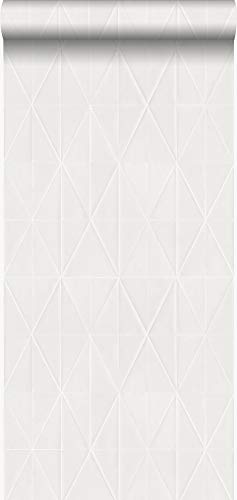 papel pintado pintura de tiza forma gráfica blanquecino - 347212 - de Origin - luxury wallcoverings