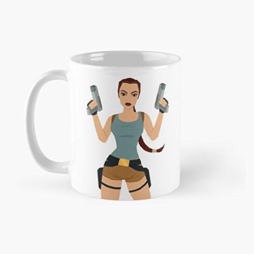 Pa.p.er La.r.a Cro.ft Classic Mug - Gift The Office 11 Ounces Funny White Coffee Mugs-nilinkep