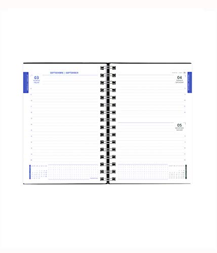 PaperTrac - Agenda Académica 2021-2022 Black- Día Página- 320 páginas - Tamaño A5- 14 x 21,2 cm