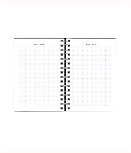 PaperTrac - Agenda Académica 2021-2022 Black- Día Página- 320 páginas - Tamaño A5- 14 x 21,2 cm