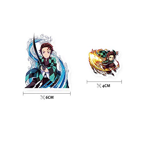 Paquete de 55 calcomanías de demonios para portátil, Kimetsu no Yaiba, impermeable, para monopatín, snowboard, coche, bicicleta, equipaje, etc.