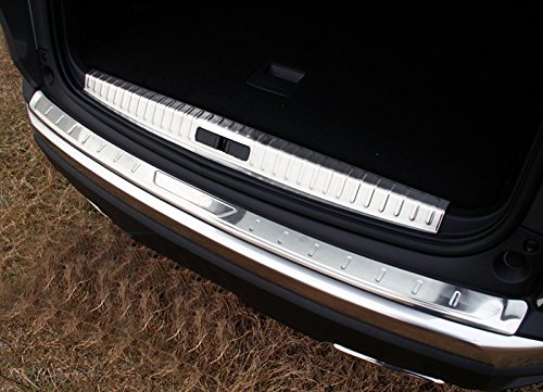 para 3008 2017-2019 Placa Protector de Entrada Maletero Acero Inoxidable (Interior Exterior 2 piezas)