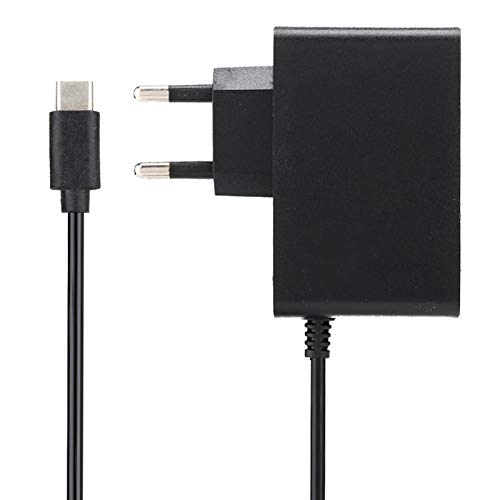 para Nintendo Switch Adaptador de Corriente Corriente Constante y Voltaje DC 5V/2.4A Cargador 50/60Hz, Material ABS(EU 100-240V)