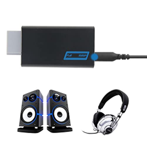 para Wii To Converter, para Wii To Adapter Formato Plástico Gran Precisión para Todos Los Modos De Visualización De Wii (NTSC 480i 480p PAL 576i) para Viajes