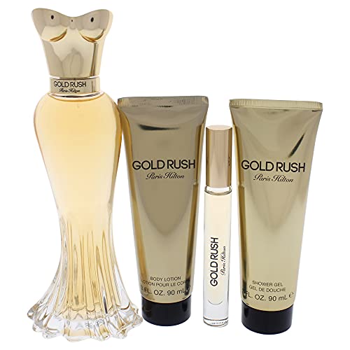 Paris Hilton Gold Rush For Women 4 Pc Gift Set