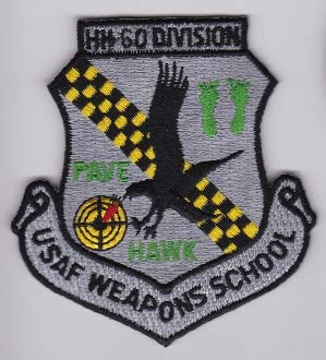 PATCHMANIA USAF Patch Rescue USAF Weapons School HH 60 Division PJ CRO 83mm 65mm Parches Bordados THERMOADHESIVE Patch