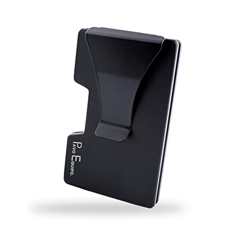 PAVO EQUIPO Tarjetero | Tarjetero con clip para dinero desmontable | Incluye caja de regalo | Protección RFID | Mini cartera | Monedero