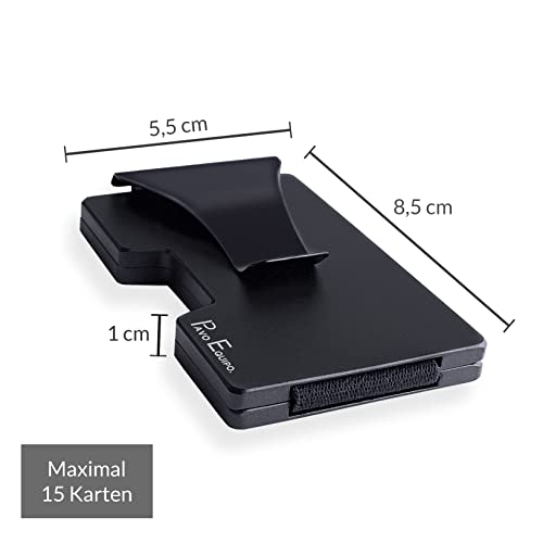 PAVO EQUIPO Tarjetero | Tarjetero con clip para dinero desmontable | Incluye caja de regalo | Protección RFID | Mini cartera | Monedero