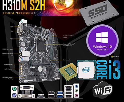 PC Desktop INTEL I5 SIX CORE 8th gen Up To TURBO 4.0GHZ Windows 10 PRO 64 BIT ORIGINAL CASE ATX USB 3.0 PSU 500W RAM 8GB DDR4 SSD 240GB Tarjeta vídeo UHD 4K Salidas HDMI DVI VGA WIFI 300MB DVD RW LG