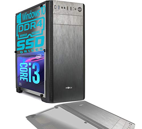 PC Desktop INTEL I5 SIX CORE 8th gen Up To TURBO 4.0GHZ Windows 10 PRO 64 BIT ORIGINAL CASE ATX USB 3.0 PSU 500W RAM 8GB DDR4 SSD 240GB Tarjeta vídeo UHD 4K Salidas HDMI DVI VGA WIFI 300MB DVD RW LG