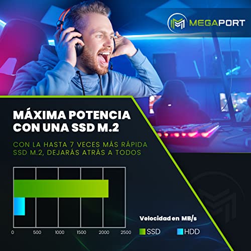 PC Gaming - Megaport Ordenador Gaming PC Intel Core i9-11900F 8X 5.20GHz • GeForce RTX 3070 Ti 8GB • 32GB DDR4 3200 RGB Pro • 2TB M.2 SSD • Windows 10 • WLAN • PC Gamer • Ordenador de sobremesa