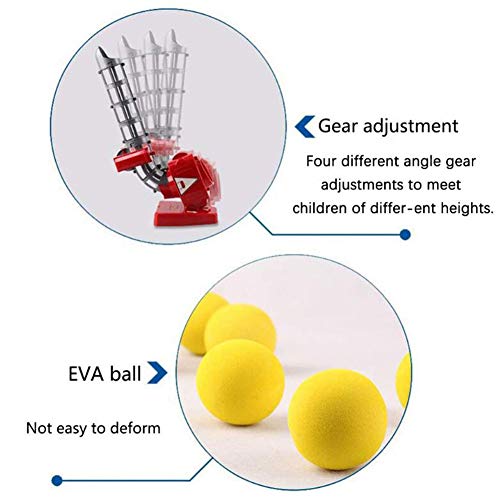Pc-Lhd Máquina de Lanzamiento de Béisbol de Juegos Deportivos, Máquina Automática de Bolas de Béisbol Herramienta de Práctica Ayuda de Autoformación para Niños Principiantes,Amarillo