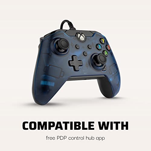 PDP Mando con cable para Xbox Series X, Azul (Midnight Blue)