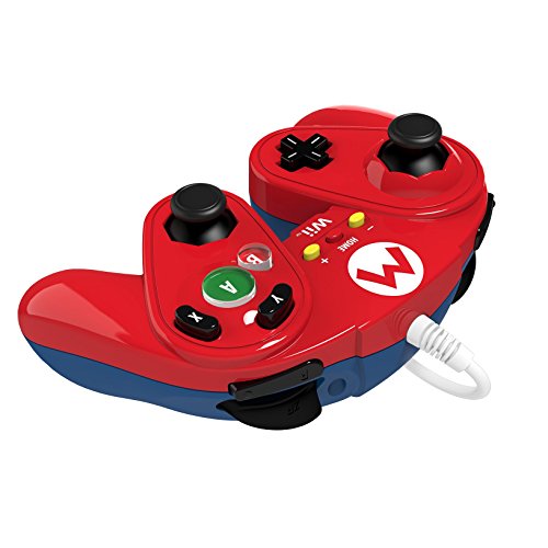 PDP - Mando Fight Pad Con Cable, Diseño Mario (Nintendo Wii U)