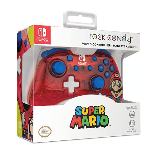 PDP - Rock Candy Mando con Cable para Nintendo Switch Mario (Nintendo Switch)