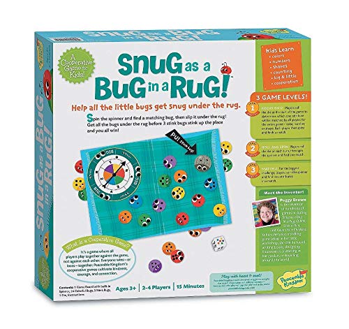 Peaceable Kingdom Snug as a Bug in a Rug Award Winning Preschool Skills Builder Game
