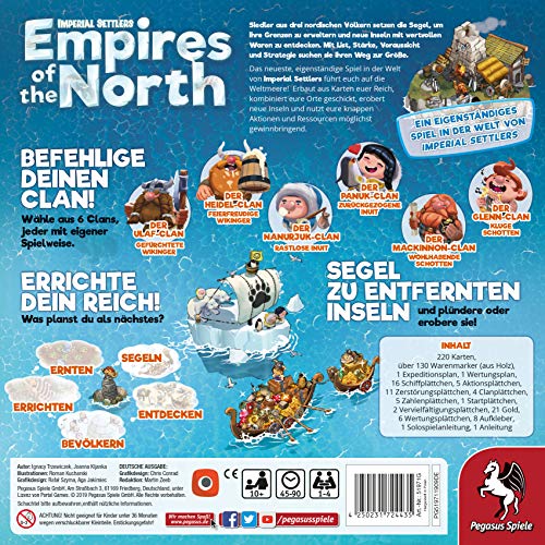 Pegasus Spiele 51971G Empires of the North - Juego de mesa (contenido en alemán) , color/modelo surtido