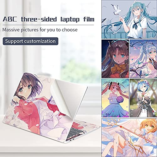 Pegatinas de la computadora portátil Skins Vinyl Cuaderno Skins DIY Anime Girl Funda 13.3"14" 15.6"17.3" Decorar la calcomanía para Mac-Libro/len-OVO/AS-US Autoadhesivo