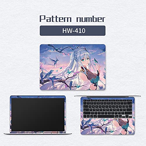 Pegatinas de la computadora portátil Skins Vinyl Cuaderno Skins DIY Anime Girl Funda 13.3"14" 15.6"17.3" Decorar la calcomanía para Mac-Libro/len-OVO/AS-US Autoadhesivo