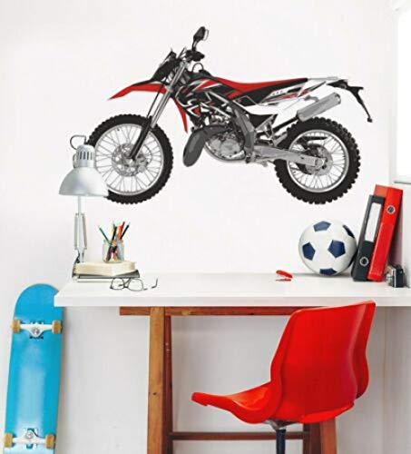 Pegatinas de pared 3D Motocross Car Wallpaper Mural Poster Transporte Pegatinas de pared-100 * 120CM