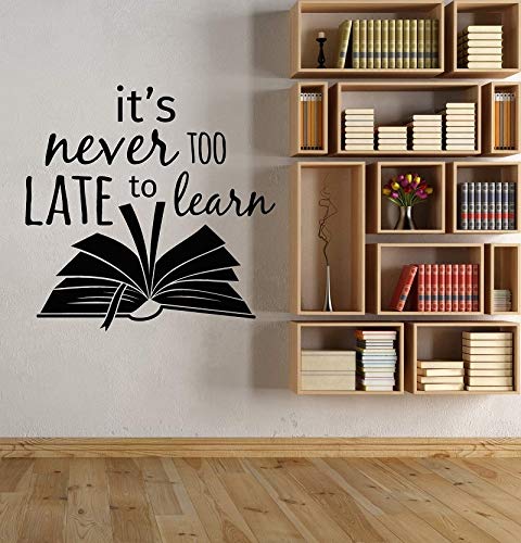Pegatinas de pared con eslogan inspirador, biblioteca escolar, sala de lectura, estudio de aula, decoración de habitación para niños, pegatinas de pared A9 58x57cm