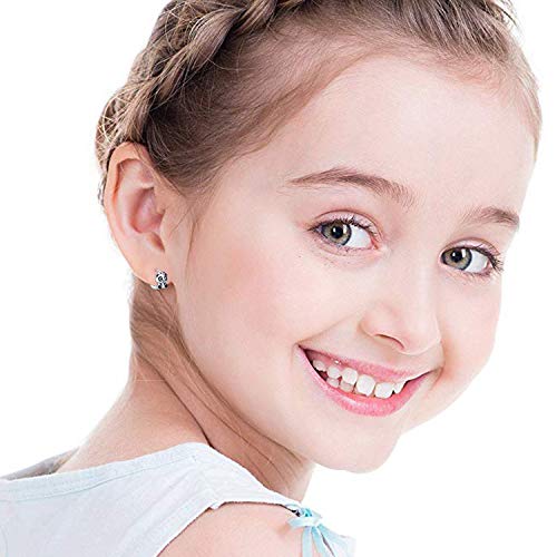 Pendientes de aro de plata de ley 925 con Panda, 10 mm de diámetro Pendientes Panda para Mujeres y Niñas Pendientes hipoalergénicos Niña con caja de regalo