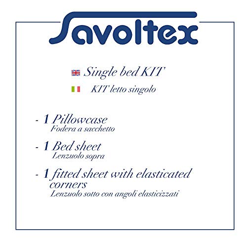 PENSIERI DELICATI Juego de Cama Individual MAX 100% algodón,120x200 Que Incluye sábana Bajera Debajo, sábana Bajera Encima de eso y 1 Funda de Almohada, Made in Italy, Gatitos Beige