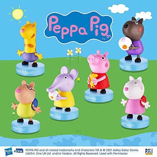 Peppa Pig Stamps for Kids |5 in 1 Pack | Collect All 12 Peppa Pig Characters / Mini Toys | Peppa Pig Playset | Kids’ Toys & Peppa Pig Party Supplies | Peppa Pig Toy Set | Made by P.M.I. (12-Pack)
