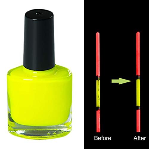 Perfeclan Pintura Flotador Fluorescente para reparación DIY Bobbers de Pesca Polo boya indicador de Golpe de Cola Visualable - Amarillo