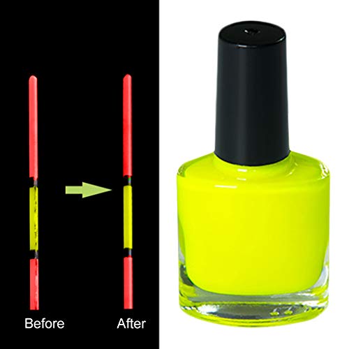 Perfeclan Pintura Flotador Fluorescente para reparación DIY Bobbers de Pesca Polo boya indicador de Golpe de Cola Visualable - Amarillo