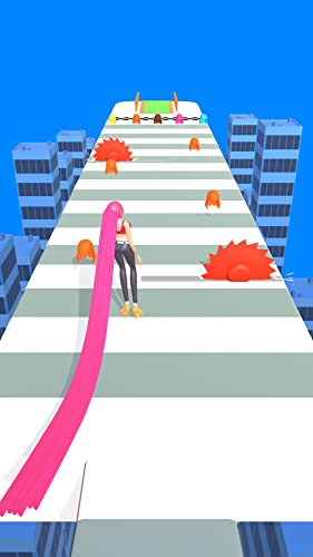 Perfect Hair Women Challenge game & run as long hair runner over bridge sky race to bounce and rob hair collect master 3d over the sonic makeover paper track to fold hair game jump running games 2021