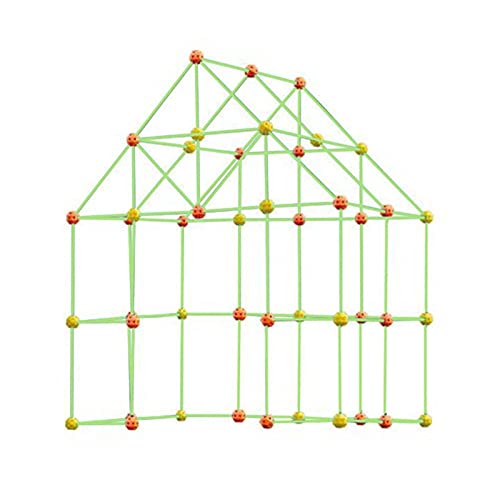 PERFECTHA Kids Construction Fort Building Kit Glow In The Dark Forts Builder Kit De Construcción De Regalo Juguetes para Niño Niña DIY Building Castles Tunnel Play Tent Rocket Tower Juego De Charming